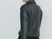 Куртка-косуха из искусственной кожи, Черный