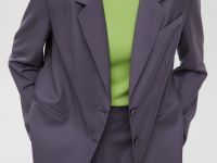 Жакет с отложным воротником свободного силуэта