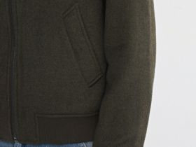 Бомбер из пальтовой ткани, Коричневый