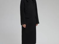 Пальто из шерсти и шелка