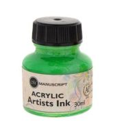Тушь акриловая Manuscript "Acrylic Artists Ink" 30 мл, изумрудный