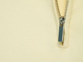 Джемпер с воротником поло на молнии, Желтый