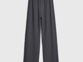 Трикотажные брюки с эффектом стирки для девочек, Серый