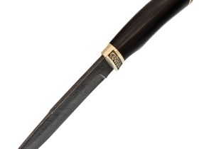 Туристический нож Скиф, дамасская сталь, рукоять граб