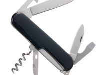 Нож перочинный Stinger 90 мм, 11 функций, черный, в блистере