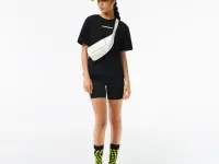 Женская Футболка Lacoste с контрастным принтом