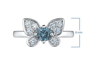 Классическое кольцо из белого золота э0912кц06220002_blue
