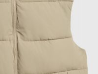 Стёганый утеплённый жилет с воротником-стойкой, Бежевый