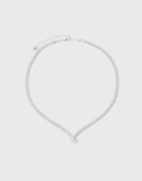 Серебряное ожерелье со стразами Глория Джинс