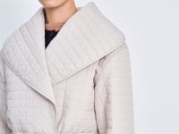 Стеганое пальто прямого кроя