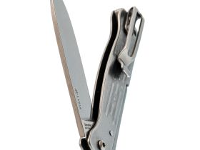 Складной нож Sanrenmu PT611-SF, сталь 12C27, рукоять нержавеющая сталь, серый