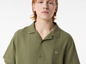 Мужская хлопковая рубашка Lacoste свободного кроя