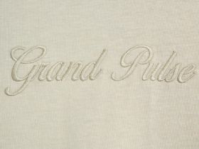 Футболка с текстовой вышивкой, Бежевый