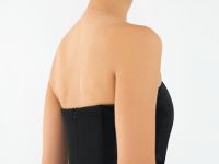 Бархатный топ с баской, Черный