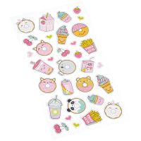 Наклейки объемные MESHU "Cute sweets", 10*24см, 32 наклейки