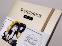 Скетчбук для графики и маркеров Малевичъ "Bristol Glamour" шампань 19х19 см 20 л 180 г