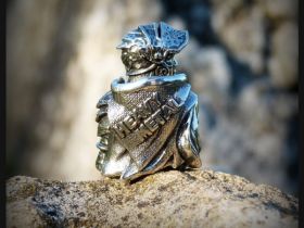 Бусина для темляка Воительница, мельхиор