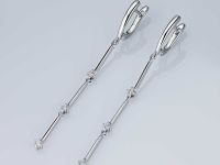 Серьги из белого золота с бриллиантами э4701сг10155600