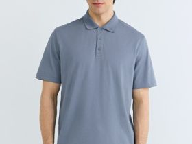 Базовое поло из хлопка, Синий