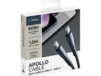 Кабель Deppa USB-C - USB-C, 1.5 м черный