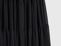 Юбка макси из шифона, Черный