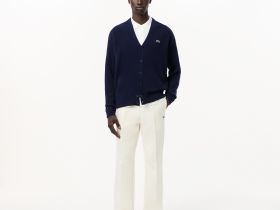 Мужской шерстяной кардиган Lacoste свободного кроя