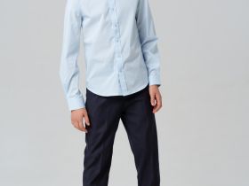 Сорочка текстильная для мальчиков (slim fit)