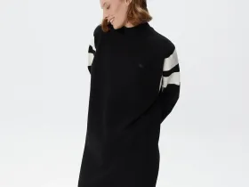 Женское платье Lacoste свободного кроя с длинными рукавами
