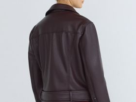 Куртка из искусственной кожи, Фиолетовый