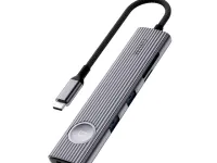 Адаптер Wiwu Travel 8 в 1 Type-C на USB 3.0х2/SD/TF/HDMI/DATA (WI-HB8001) (Grey)