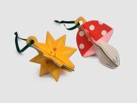 Украшения на ёлку "Грибочек и звёздочка"