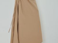 Асимметричная юбка с драпировкой, Бежевый