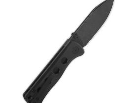 Складной нож QSP Canary Folder, сталь 14C28N с покрытием Black Stonewash, рукоять G10, черный