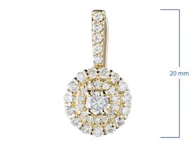 Серьги из желтого золота с бриллиантами э0301сг02185000