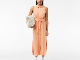 Женское платье-поло Lacoste с поясом