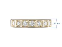 Кольцо из желтого золота с бриллиантами э0301кц06210951