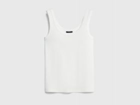 Базовая майка в рубчик, Белый