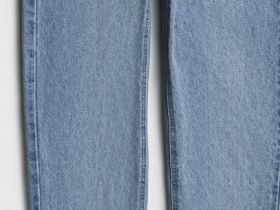 Джинсы Мом из плотного денима, Голубой