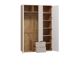 Распашной шкаф Монблан 3-139x215 Ритм Латте
