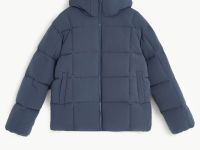 Пуховик с воротником-стойкой и съемным капюшоном