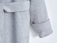 Пальто из шерсти и шелка с отложным воротником