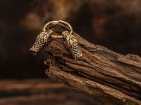 Фурнитура для браслета Концевики Змеи малые, бронза