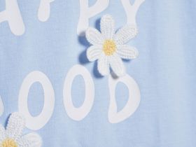 Свободная футболка для девочек, Голубой