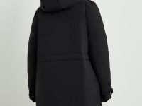 Пуховое пальто с капюшоном