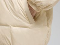 Удлиненный пуховик с капюшоном