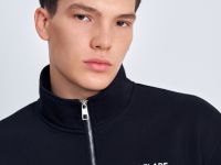 Толстовка на молнии с воротником-стойкой