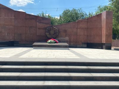 Братская могила, в которой похоронены воины 45-й стрелковой дивизии им. Щорса, погибшие при обороне Сталинграда