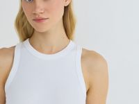 Базовый топ в рубчик, Белый