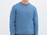 Базовый вязаный джемпер, Голубой