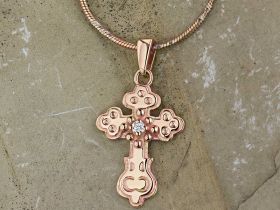 Подвеска из красного золота с бриллиантом э0201пд12092800